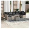 Image de Salon de jardin modulable resine tressee gris 8 pieces x 289 x 69