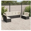 Image de Salon de jardin modulable resine tressee noir 8 pieces x 110 x 69 8 personnes
