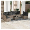 Image de Salon de jardin modulable resine tressee gris 9 pieces x 110 x 69 8 personnes