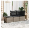 Image de Salon de jardin modulable resine tressee gris 3 pieces x 172 x 69 3 personnes