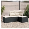 Image de Salon de Jardin avec Coussins 4 pcs, Canapés avec Pieds Réglables, Ensemble de Meubles d'Extérieur Patio Terrasse, 3249315