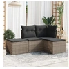 Image de Salon de jardin modulable resine tressee gris 4 pieces x 172 x 69 4 personnes