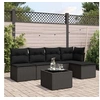 Image de Salon de jardin modulable resine tressee noir 6 pieces x 227 x 69 5 personnes