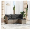 Image de Salon de jardin modulable resine tressee gris 4 pieces x 179 x 69 4 personnes