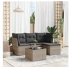 Image de Salon de jardin modulable rotin gris 5 pieces x 179 x 69 4 personnes