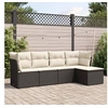 Image de Salon de Jardin avec Coussins 5 pcs, Canapés avec Pieds Réglables, Ensemble de Meubles d'Extérieur Patio Terrasse, 3249395