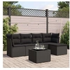 Image de Salon de jardin modulable resine tressee noir 6 pieces x 234 x 69 5 personnes