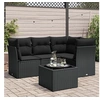 Image de 5-delige Loungeset met kussens poly rattan zwart3249424