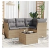 Image de Salon de jardin modulable rotin beige 5 pieces x 179 x 69