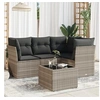 Image de Salon de Jardin avec Coussins 5 pcs, Canapés de Terrasse, Ensemble de Meubles de Patio, Mobilier d'Extérieur, Gris 3249431