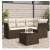 Image de Salon de jardin modulable GENERIQUE 5 pieces 4 personnes 55 x 55 x 37 cm resine tressee