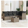 Image de Salon de Jardin avec Coussins 6 pcs, Canapés de Terrasse, Ensemble de Meubles de Patio, Mobilier d'Extérieur, Gris 3249449