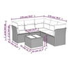 Image de Salon de jardin modulable resine tressee beige 6 pieces x 179 x 69 5 personnes