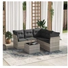 Image de Salon de jardin modulable resine tressee gris 6 pieces 55.0 x 55 x 37