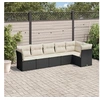 Image de Salon de Jardin avec Coussins 6 pcs, Canapés de Terrasse, Ensemble de Meubles de Patio, Mobilier d'Extérieur, Noir 3249495