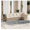 Image de Salon de jardin modulable resine tressee beige 6 pieces x 289 x 69 6 personnes