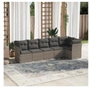 Image de Salon de jardin modulable resine tressee gris 6 pieces x 289 x 69 6 personnes