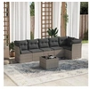 Image de Salon de jardin modulable resine tressee gris 7 pieces x 289 x 69 6 personnes