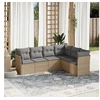Image de Salon de Jardin avec Coussins 6 pcs, Canapés de Terrasse, Ensemble de Meubles de Patio, Mobilier d'Extérieur, Beige 3249518