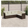 Image de Salon de Jardin avec Coussins 6 pcs, Canapés de Terrasse, Ensemble de Meubles de Patio, Mobilier d'Extérieur, Marron 3249522