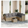 Image de Salon de jardin modulable rotin beige 7 pieces x 234 x 69