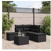 Image de Salon de jardin modulable resine tressee noir 6 pieces x 172 x 69 5 personnes