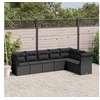 Image de 7-delige Loungeset met kussens poly rattan zwart3249574