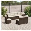 Image de Salon de jardin modulable resine tressee marron 8 pieces x 234 x 69 8 personnes