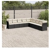Image de Salon de jardin modulable resine tressee noir 9 pieces x 289 x 69 9 personnes
