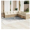 Image de Salon de jardin modulable resine tressee beige 9 pieces x 289 x 69 9 personnes