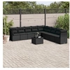 Image de Salon de jardin modulable resine tressee noir 10 pieces x 289 x 69 9 personnes
