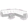 Image de Salon de jardin modulable resine tressee gris 10 pieces x 289 x 69 9 personnes