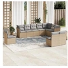 Image de Salon de jardin modulable resine tressee beige 10 pieces x 110 x 69 10 personnes