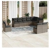 Image de Salon de jardin modulable resine tressee gris 10 pieces x 110 x 69 10 personnes