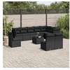 Image de Salon de jardin modulable resine tressee noir 11 pieces x 110 x 69 10 personnes