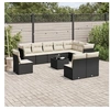 Image de Salon de Jardin avec Coussins 11 pcs, Canapés de Terrasse, Ensemble de Meubles de Patio, Mobilier d'Extérieur, Noir 3249645