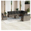 Image de Salon de jardin modulable resine tressee gris 11 pieces 55.0 x 55 x 37 10 personnes