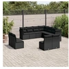 Image de Salon de jardin modulable resine tressee noir 11 pieces x 110 x 69 11 personnes