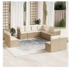 Image de Salon de jardin modulable resine tressee beige 11 pieces x 110 x 69 11 personnes