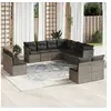 Image de Salon de jardin modulable resine tressee gris 11 pieces x 110 x 69 11 personnes