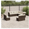 Image de Salon de jardin modulable resine tressee marron 11 pieces x 110 x 69 11 personnes