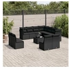 Image de Salon de jardin modulable resine tressee noir 12 pieces x 110 x 69 11 personnes