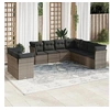 Image de Salon de jardin modulable resine tressee gris 9 pieces x 124 x 69 9 personnes