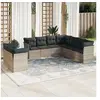 Image de Salon de jardin modulable resine tressee gris 9 pieces x 124 x 69