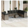 Image de Salon de jardin modulable resine tressee gris 10 pieces x 124 x 69 9 personnes