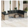 Image de Salon de jardin modulable resine tressee gris 10 pieces x 124 x 69