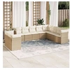 Image de Salon de jardin modulable 10 pieces beige resine tressee 10 personnes