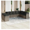 Image de Salon de jardin modulable resine tressee gris 10 pieces x 124 x 69 10 personnes
