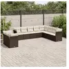 Image de Salon de jardin modulable resine tressee marron 10 pieces x 124 x 69 10 personnes