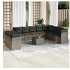 Image de Salon de jardin modulable rotin gris 11 pieces x 124 x 69 10 personnes